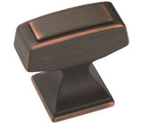 Amerock Cabinet Knob Oil Rubbed Bronze 1-1/4 inch (32 mm) Length Mulholland 1 Pack Drawer Knob Cabinet Hardware