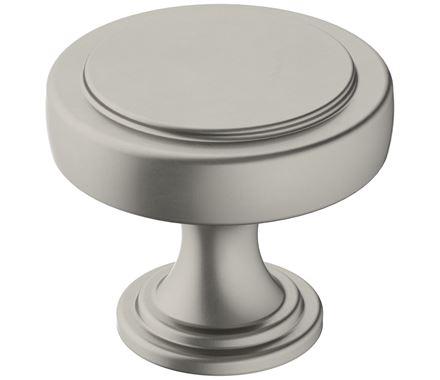 Amerock Cabinet Knob Satin Nickel 1-1/2 inch (38 mm) Diameter Exceed 1 Pack Drawer Knob Cabinet Hardware