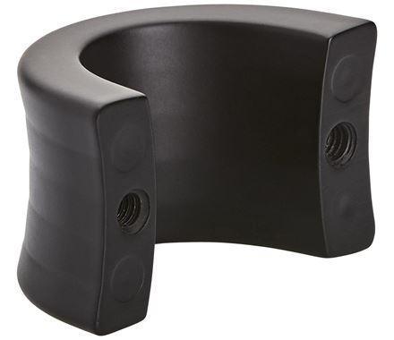 Amerock Cabinet Finger Pull Matte Black 1-1/4 inch (32 mm) Center to Center Concentric 1 Pack Drawer Pull Drawer Handle Cabinet Hardware