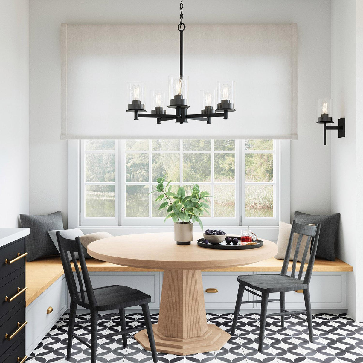 Capital Lighting 646811MB-532 Mason 1 Light Sconce Matte Black
