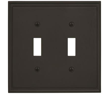 Amerock Wall Plate Black Bronze 2 Toggle Switch Plate Cover Mulholland 1 Pack Light Switch Cover