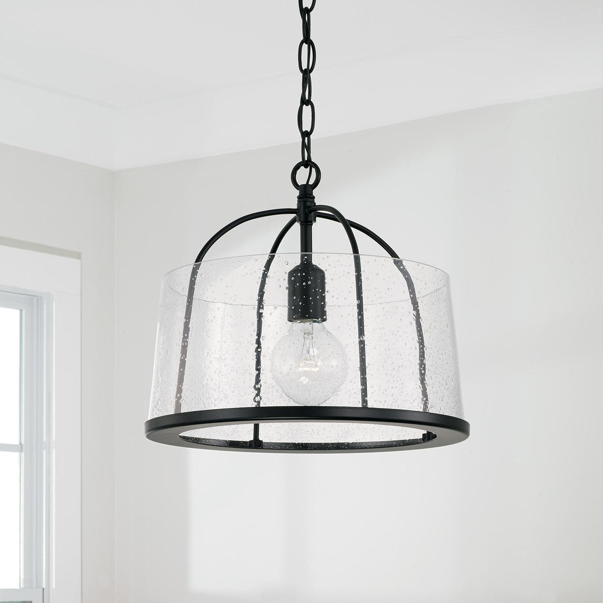 Capital Lighting 247011MB Madison 1 Light Semi-Flush Matte Black