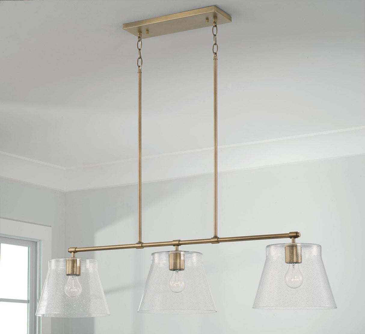 Capital Lighting 846931AD Baker 3 Light Island Aged Brass