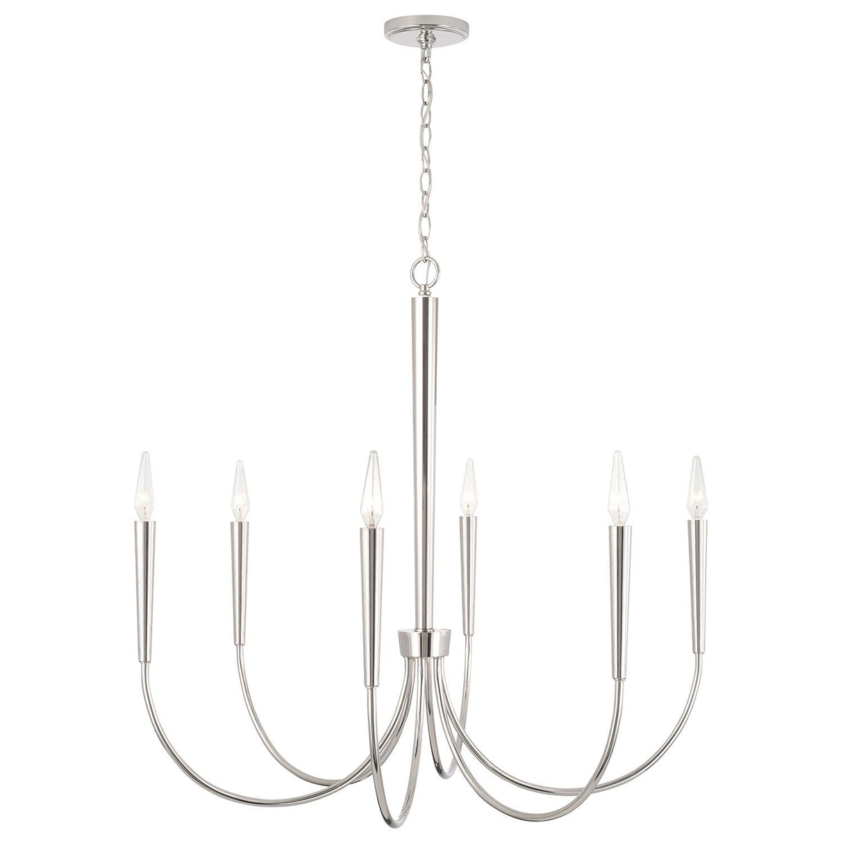Capital Lighting 445961PN Holden 6 Light Chandelier Polished Nickel