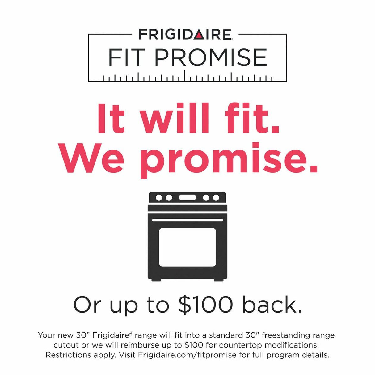 Frigidaire GCFE3060BD 30" Front Control Electric Range, total convection, air fry