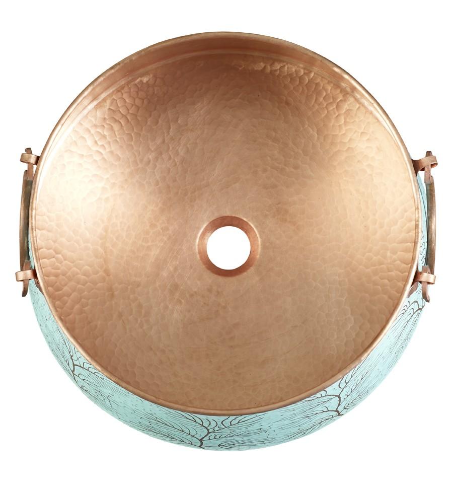 Thompson Traders Arbolo Merida BRV-19VTP Rose Gold Interior with Verde Exterior
(Hammered)