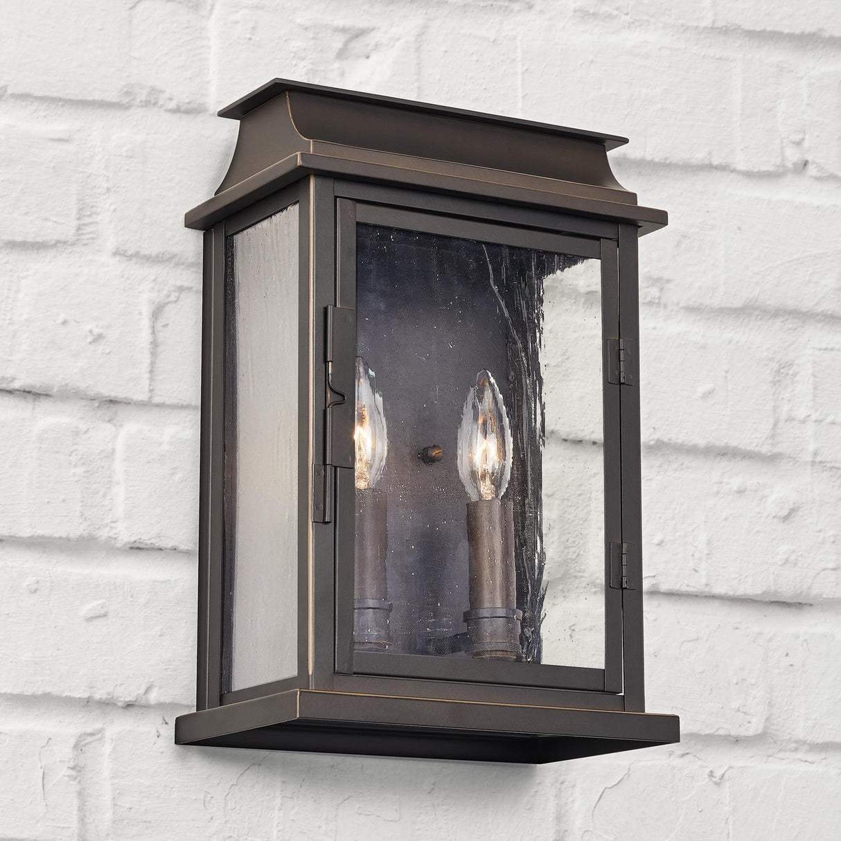Capital Lighting 936822OZ Bolton 2 Light Outdoor Wall Lantern Oiled Bronze