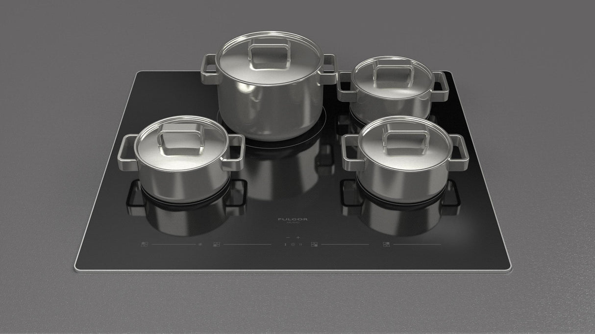 24" 700 Series Touch Radiant Cooktop, 4 Zone, Aluminum Trim