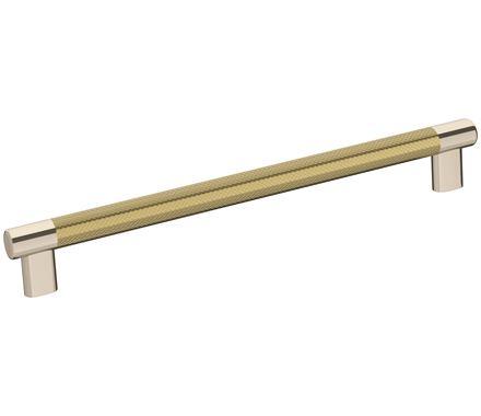 Amerock Cabinet Pull Polished Nickel/Golden Champagne 10-1/16 inch (256 mm) Center-to-Center Esquire 1 Pack Drawer Pull Drawer Handle Cabinet Hardware