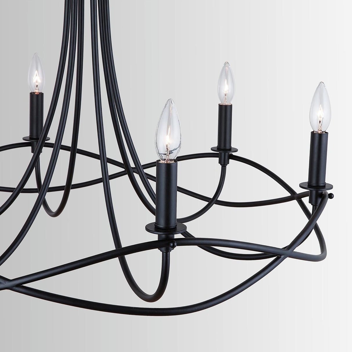 Capital Lighting 431661MB Sonnet 6 Light Chandelier Matte Black