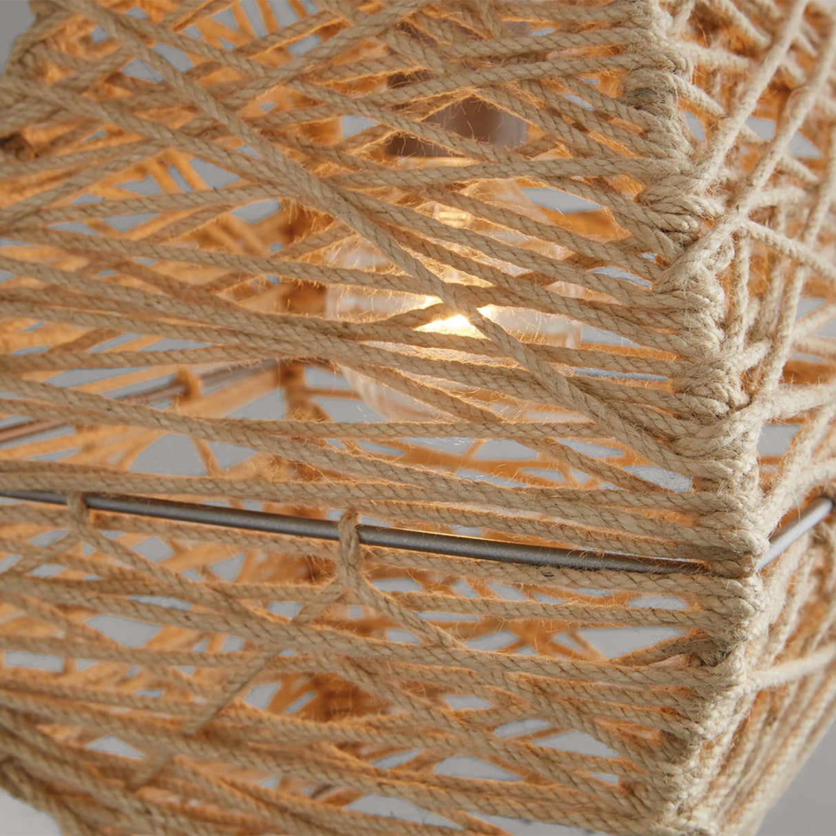 Capital Lighting 335213NY Finley 1 Light Pendant Natural Jute and Grey
