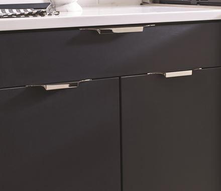 Amerock Cabinet Edge Pull Polished Nickel 4-9/16 inch (116 mm) Center to Center Extent 1 Pack Drawer Pull Drawer Handle Cabinet Hardware