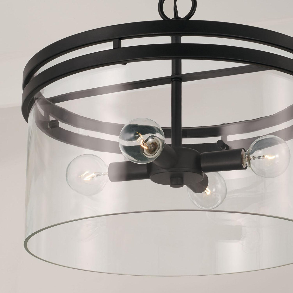 Capital Lighting 248741MB Fuller 4 Light Dual Mount Semi-Flush/Pendant Matte Black