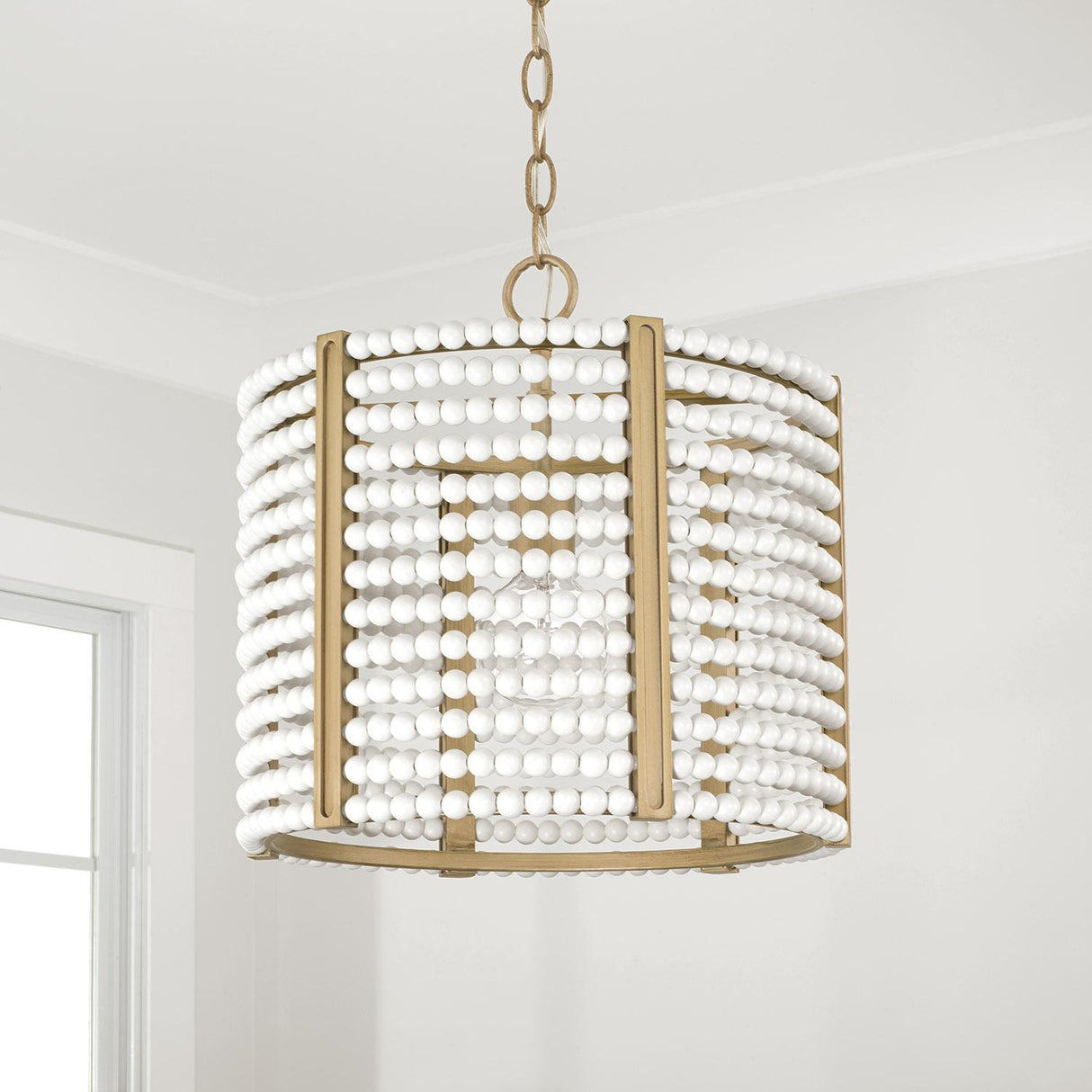 Capital Lighting 247111AP Brynn 1 Light Semi-Flush Aged Brass Painted