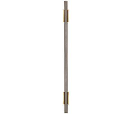 Amerock Cabinet Pull Brushed Gold/Black Chrome 7-9/16 inch (192 mm) Center to Center Urbanite 1 Pack Drawer Pull Drawer Handle Cabinet Hardware