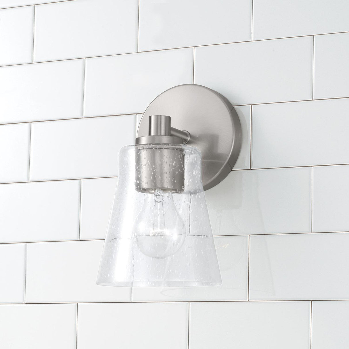Capital Lighting 646911BN-533 Baker 1 Light Sconce Brushed Nickel