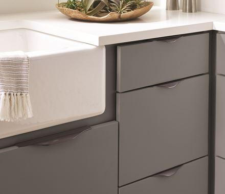 Amerock Cabinet Edge Pull Black Chrome 6-9/16 inch (167 mm) Center to Center Aloft 1 Pack Drawer Pull Drawer Handle Cabinet Hardware
