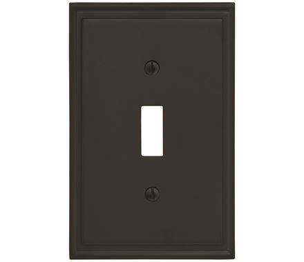 Amerock Wall Plate Black Bronze 1 Toggle Switch Plate Cover Mulholland 1 Pack Light Switch Cover
