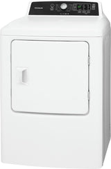 Frigidaire FFRG4120SW 6.7 CF Gas Dryer,10 Cycles,Revers Door,SS Drum,Moisture Sensor