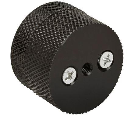 Amerock Cabinet Knob Matte Black 1-1/4 inch (32 mm) Diameter Transcendent 1 Pack Drawer Knob Cabinet Hardware