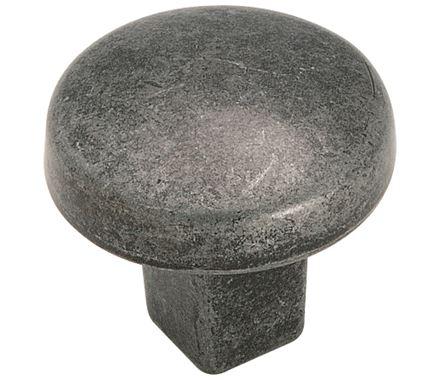 Amerock Cabinet Knob Wrought Iron 1-1/4 inch (32 mm) Diameter Forgings 1 Pack Drawer Knob Cabinet Hardware