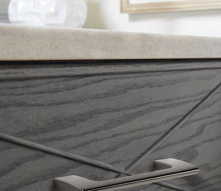 Amerock Cabinet Pull Graphite 3-3/4 inch (96 mm) Center to Center Riva 1 Pack Drawer Pull Drawer Handle Cabinet Hardware