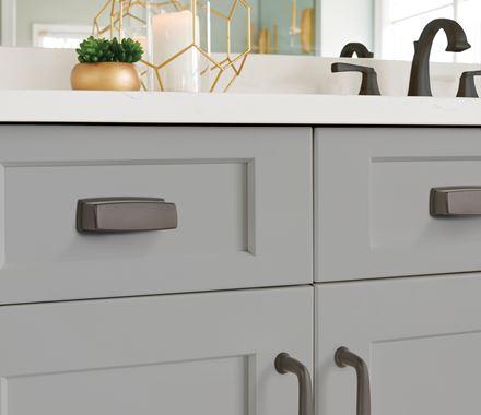 Amerock Cabinet Cup Pull Black Bronze 3-3/4 inch (96 mm) Center to Center Kane 1 Pack Drawer Pull Drawer Handle Cabinet Hardware