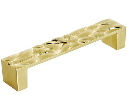Amerock Cabinet Pull Brushed Gold 5-1/16 inch (128 mm) Center to Center Calathea 1 Pack Drawer Pull Drawer Handle Cabinet Hardware
