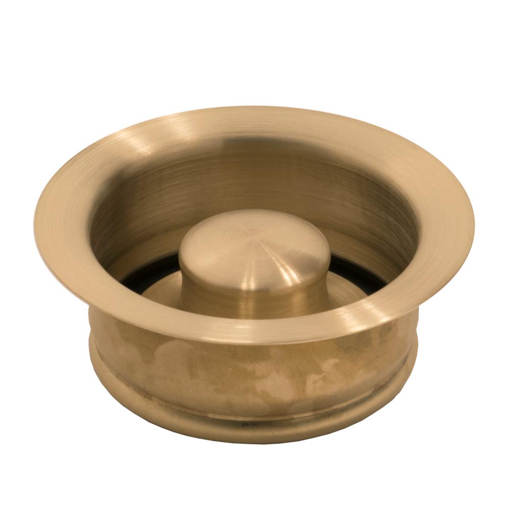 Thompson Traders Kitchen Disposal Drain Brass Finish Disposal Flange & Stopper TDD35-PB Satin Brass