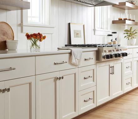 Amerock Cabinet Pull Satin Nickel 6-5/16 inch (160 mm) Center to Center Davenport 1 Pack Drawer Pull Drawer Handle Cabinet Hardware