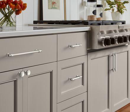 Amerock Cabinet Pull Satin Nickel 5-1/16 inch (128 mm) Center-to-Center Winsome 1 Pack Drawer Pull Cabinet Handle Cabinet Hardware