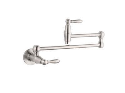 Pfister Stainless Steel Port Haven Wall Mount Pot Filler GT533-TDS
