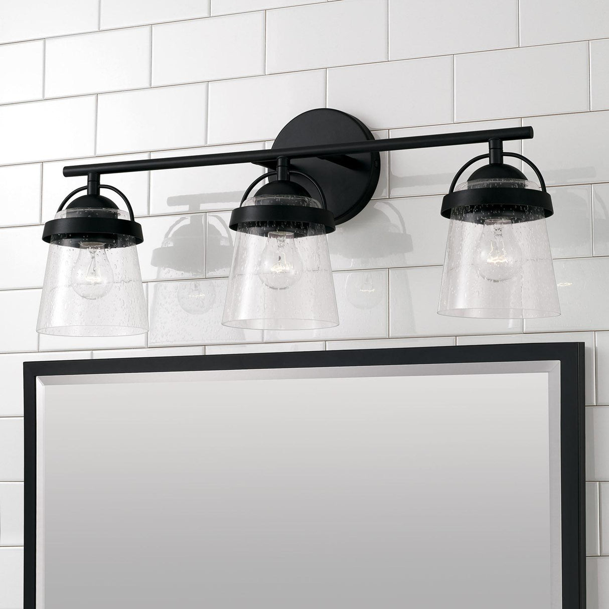 Capital Lighting 147031MB-534 Madison 3 Light Vanity Matte Black
