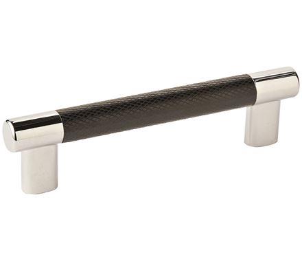 Amerock Cabinet Pull Polished Nickel/Black Bronze 5-1/16 inch (128 mm) Center to Center Esquire 1 Pack Drawer Pull Drawer Handle Cabinet Hardware