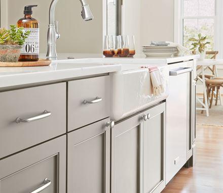 Amerock Cabinet Pull Satin Nickel 5-1/16 inch (128 mm) Center-to-Center Renown 1 Pack Drawer Pull Cabinet Handle Cabinet Hardware
