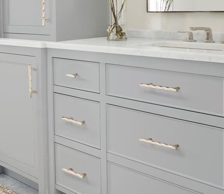 Amerock Cabinet Pull Satin Nickel 3-3/4 inch (96 mm) Center to Center St. Vincent 1 Pack Drawer Pull Drawer Handle Cabinet Hardware