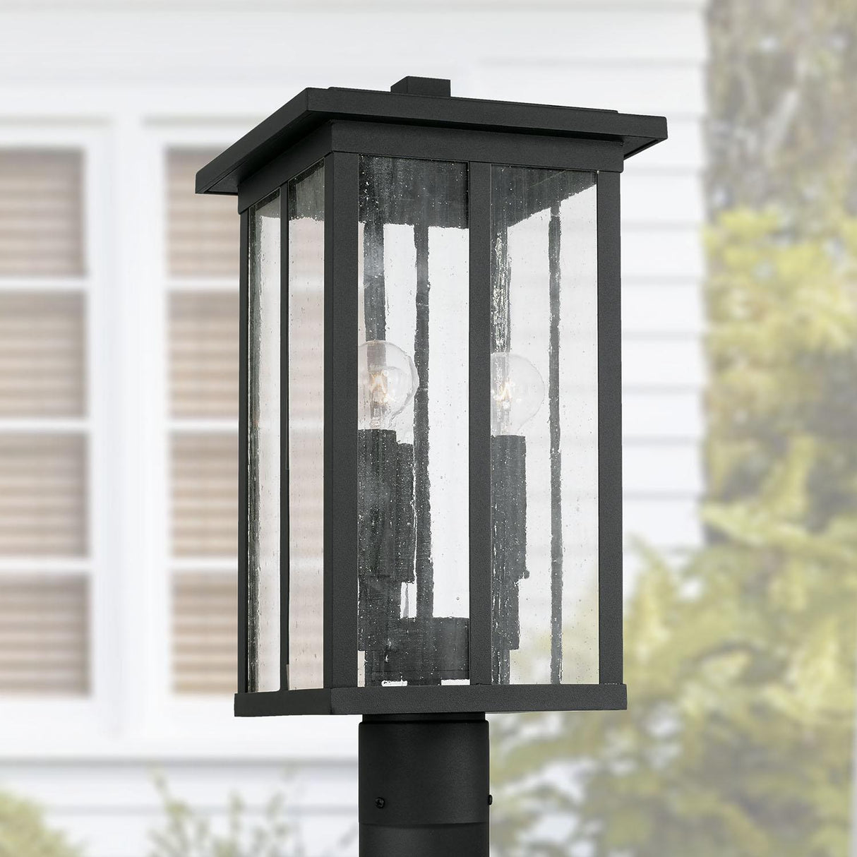 Capital Lighting 943835BK Barrett 3 Light Outdoor Post Lantern Black