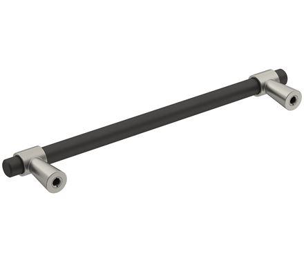 Amerock Cabinet Pull Matte Black/Satin Nickel 6-5/16 inch (160 mm) Center-to-Center Mergence 1 Pack Drawer Pull Cabinet Handle Cabinet Hardware