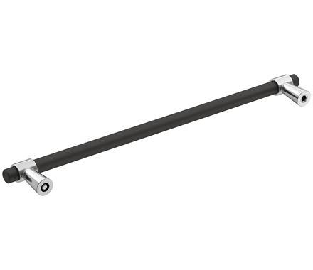 Amerock Cabinet Pull Polished Chrome/Matte Black 8-13/16 inch (224 mm) Center-to-Center Mergence 1 Pack Drawer Pull Cabinet Handle Cabinet Hardware