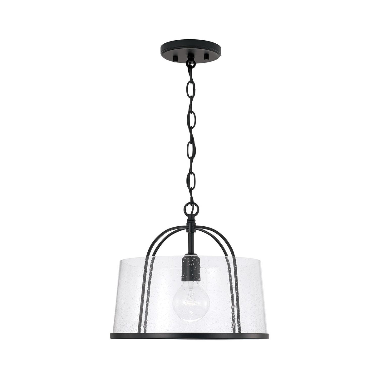 Capital Lighting 247011MB Madison 1 Light Semi-Flush Matte Black