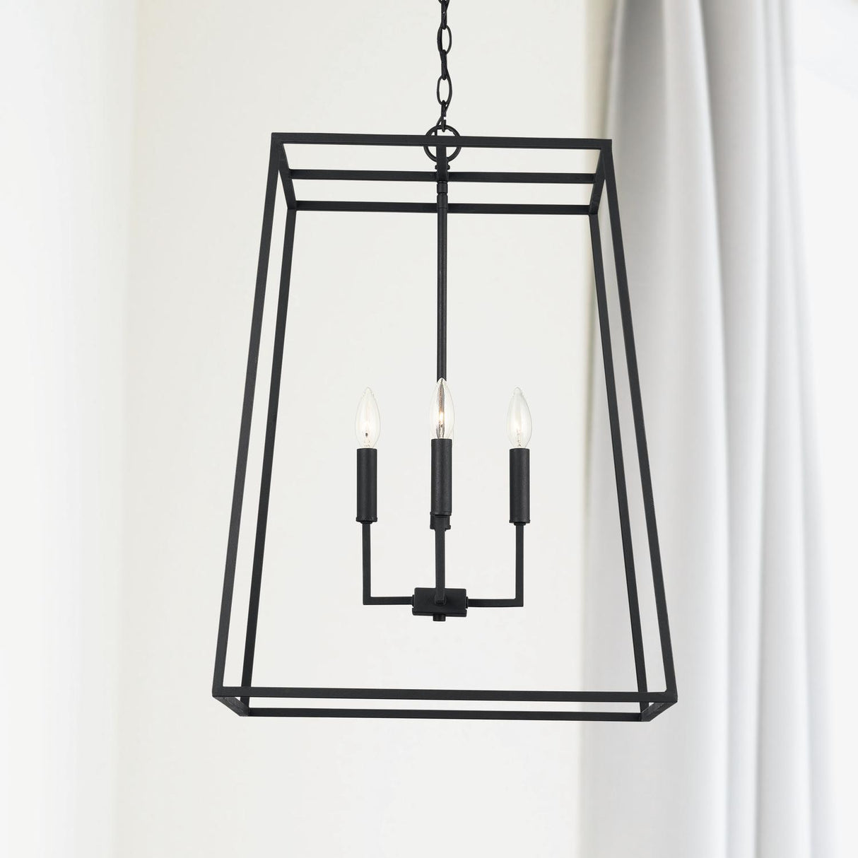 Capital Lighting 337341BI Clint 4 Light Pendant Black Iron