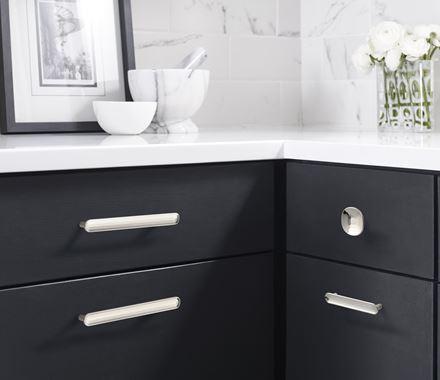 Amerock Cabinet Pull Polished Nickel 3-3/4 inch (96 mm) Center to Center Concentric 1 Pack Drawer Pull Drawer Handle Cabinet Hardware