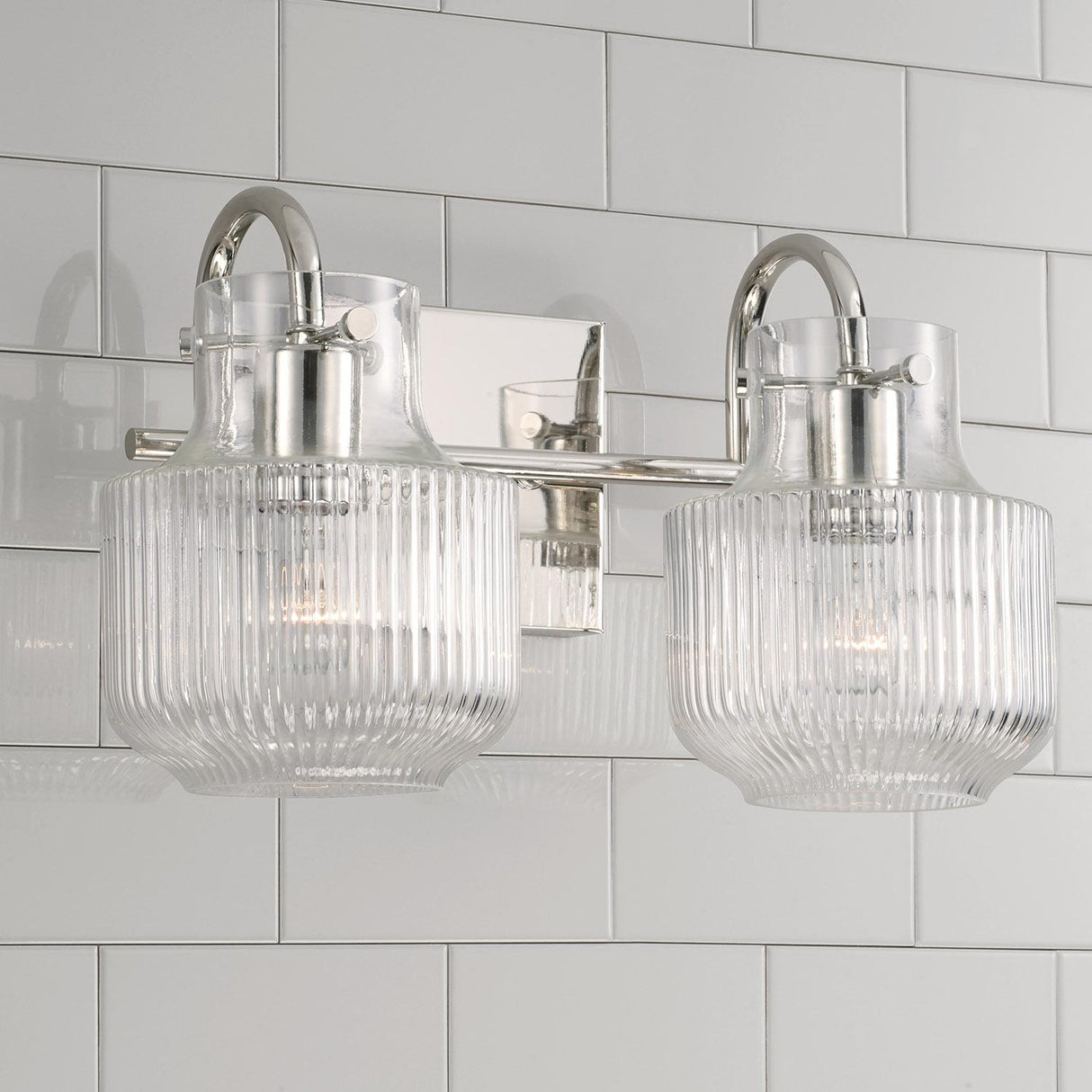 Capital Lighting 145121PN Nyla 2 Light Vanity Polished Nickel