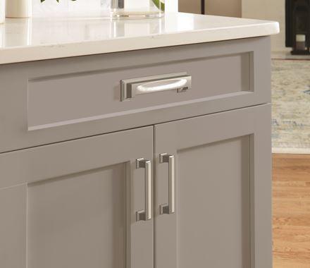 Amerock Cabinet Pull Satin Nickel 3-3/4 inch (96 mm) Center-to-Center Appoint 1 Pack Drawer Pull Cabinet Handle Cabinet Hardware