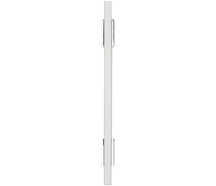 Amerock Cabinet Pull Polished Chrome/White 5-1/16 inch (128 mm) Center to Center Urbanite 1 Pack Drawer Pull Drawer Handle Cabinet Hardware