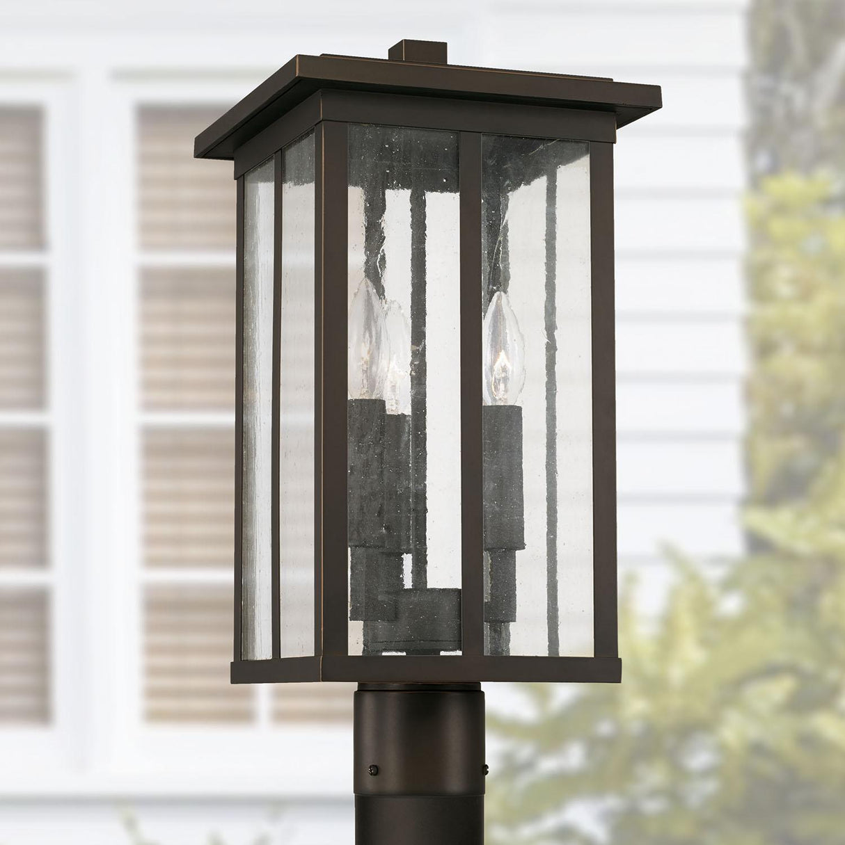 Capital Lighting 943835OZ Barrett 3 Light Outdoor Post Lantern Oiled Bronze