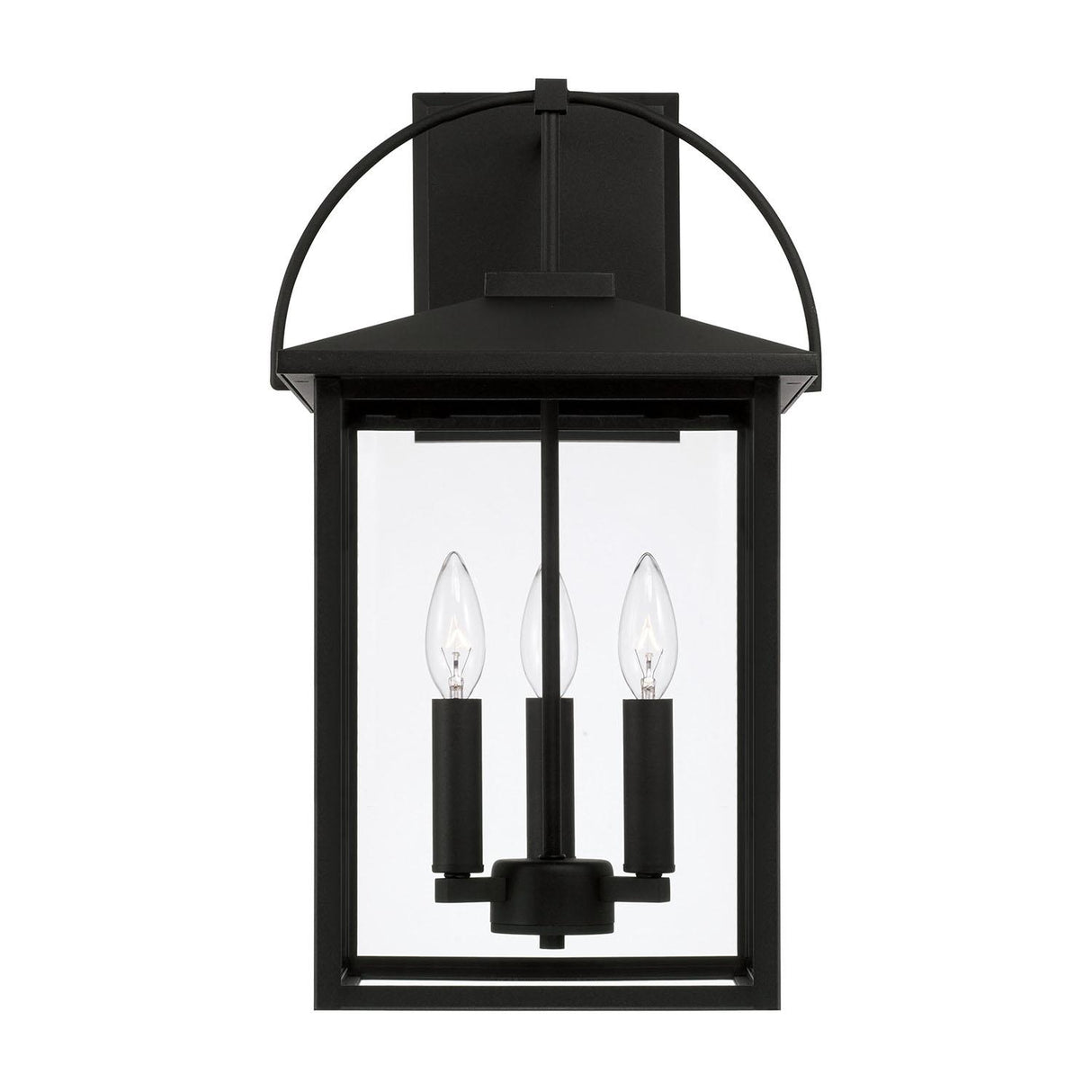 Capital Lighting 948031BK Bryson 3 Light Outdoor Wall Lantern Black