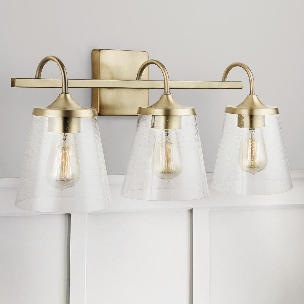 Capital Lighting 139132AD-496 Jayne 3 Light Vanity Aged Brass