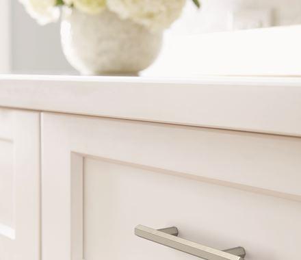 Amerock Cabinet Pull Satin Nickel 3-3/4 inch (96 mm) Center-to-Center Caliber 1 Pack Drawer Pull Cabinet Handle Cabinet Hardware