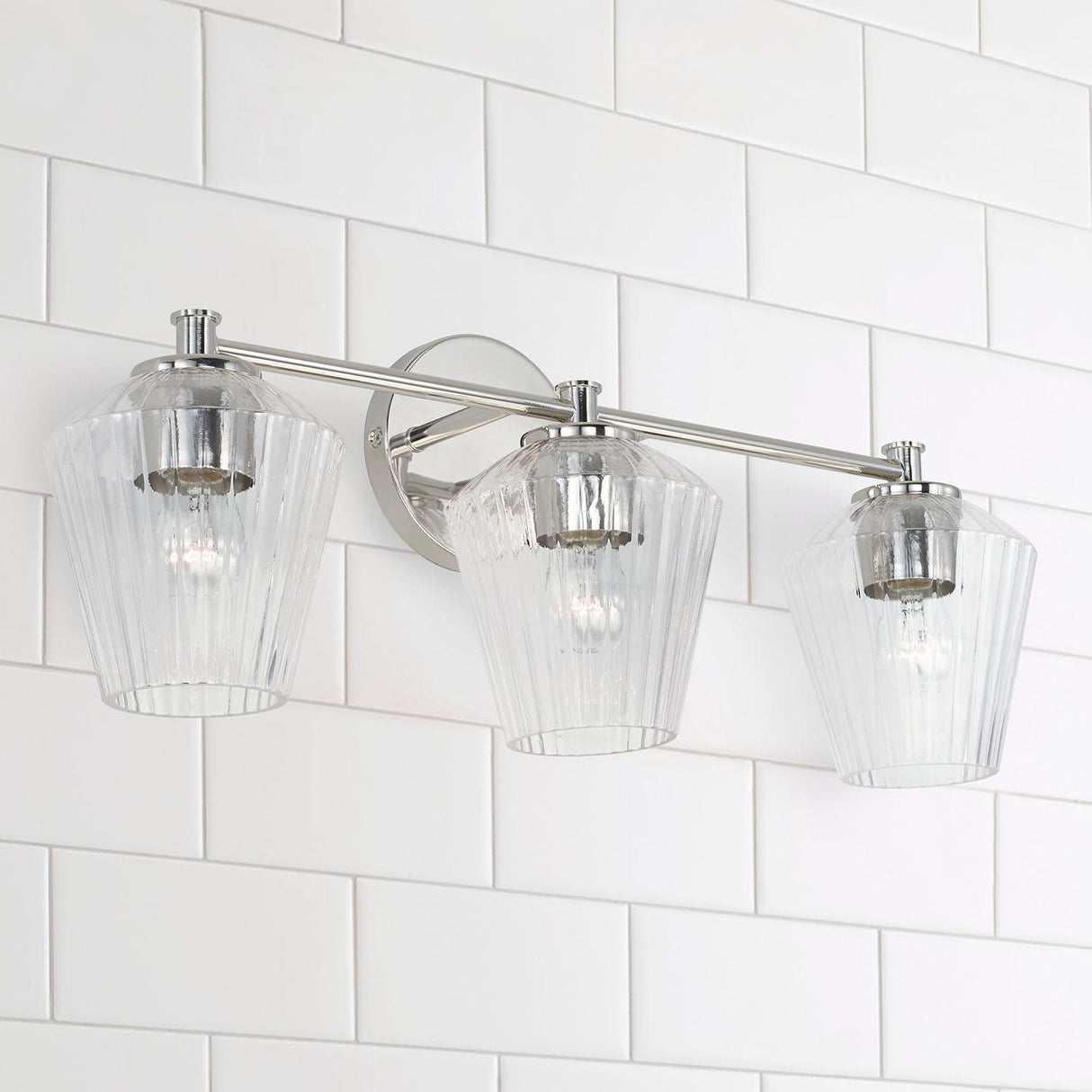Capital Lighting 141431PN-507 Beau 3 Light Vanity Polished Nickel